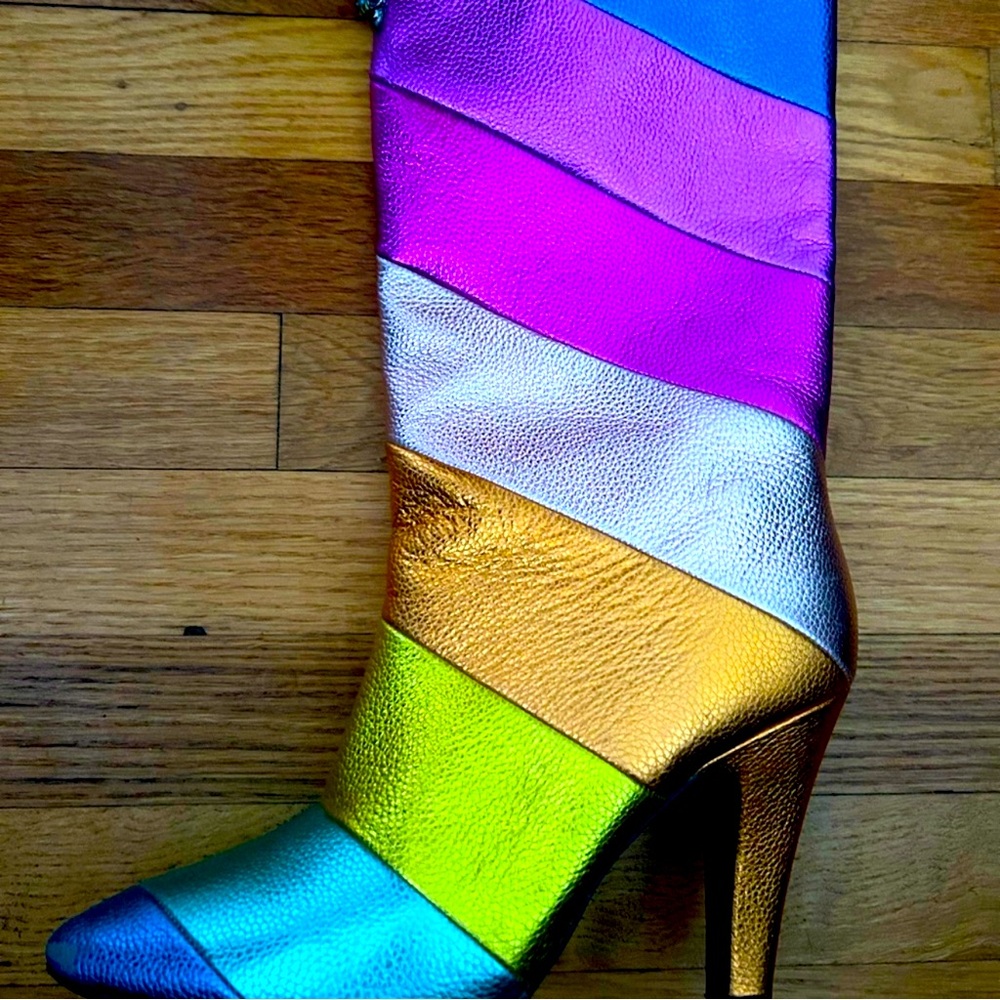Kurt Geiger 3 inch Rainbow Boots.